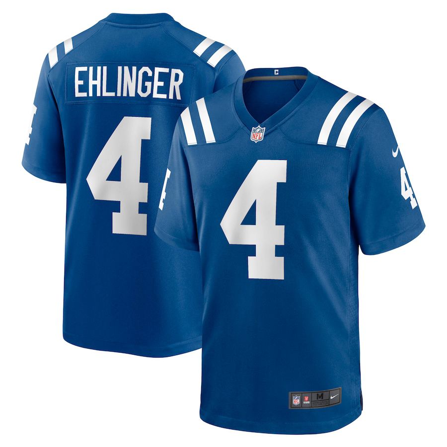 Men Indianapolis Colts 4 Sam Ehlinger Nike Royal Game NFL Jersey